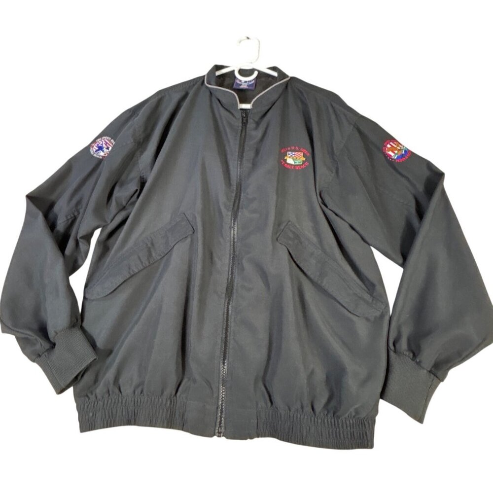 VTG Starbus 100th U.S. Open Pebble Beach Black Jacket M Dupont Embroidered USA